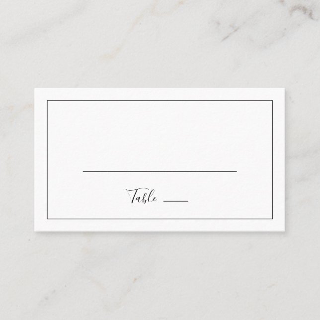 Carte De Placement Mariage plat minimaliste (Devant)