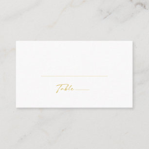 Carte De Placement Mariage plat minimaliste moderne de police or