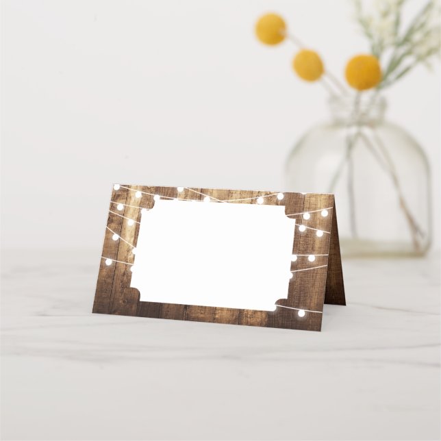 Carte De Placement Mariage plié noir rouge à grange rustique (Devant)