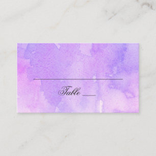 Carte De Placement Mariage pourpre aquarelle. lavande romantique
