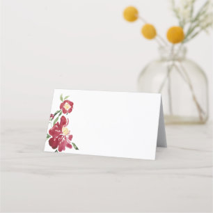 Carte De Placement Mariage Red Peonies