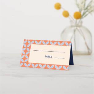 Carte De Placement Mariage rétro du milieu du siècle