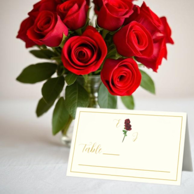 Carte De Placement Mariage Rose d'or ivoire (Créateur téléchargé)