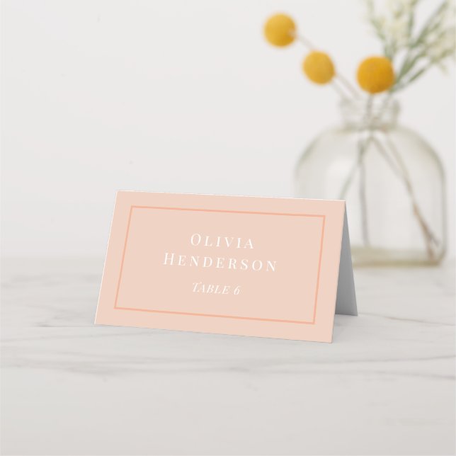 Carte De Placement Mariage rose Place Carte Nom Siège (Devant)
