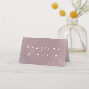 Carte De Placement Mariage Simple Dusty Nom du Rose Repas Choix