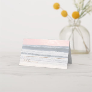 Carte De Placement Mariage sur la plage au coucher du soleil   Mariag
