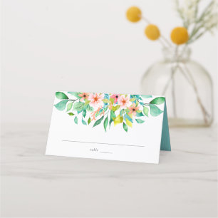 Carte De Placement Mariage tropical floral