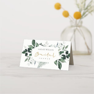 Carte De Placement Mariage tropical moderne avec feuillage vert