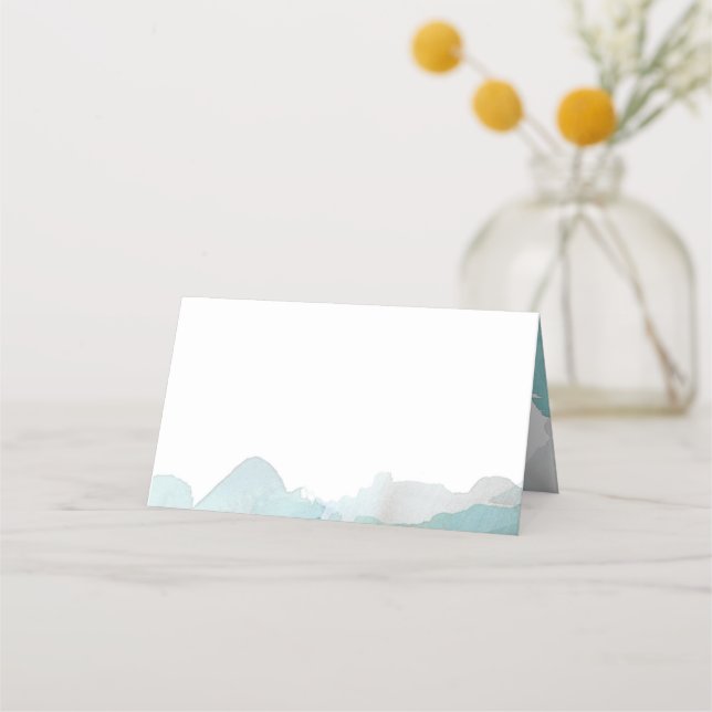 Carte De Placement Mariage Turquoise Debonair (Devant)