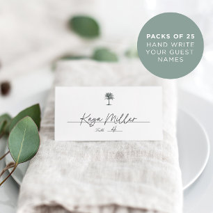 Carte De Placement Mariage vintage Palm Tree
