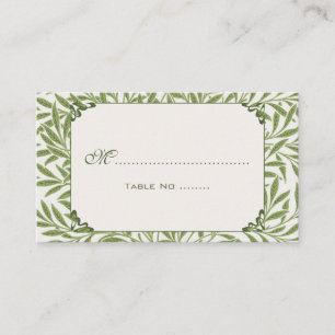 Carte De Placement Mariage vintage, Victorian Willow Feuille Motif