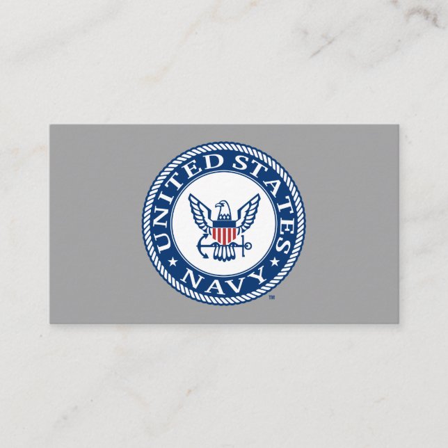 Carte De Placement Marine américaine | Navy Alt Emblem (Devant)