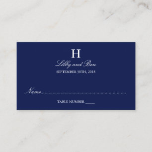 Carte De Placement Marine branchée et Mariage blanc