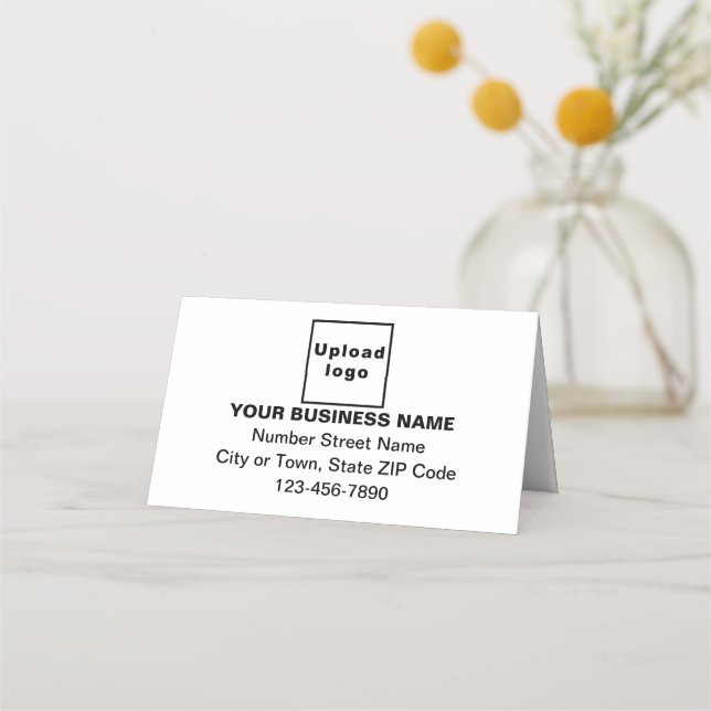 Carte De Placement Marque d'affaires sur petite carte pliée (Devant)