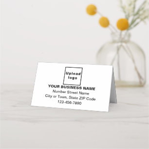 Carte De Placement Marque d'affaires sur petite carte pliée
