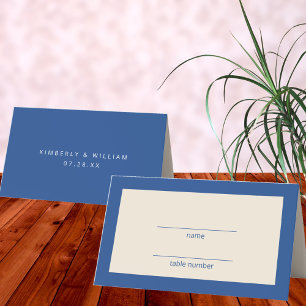Carte De Placement Marseille Bleu minimaliste moderne chic Mariage Es