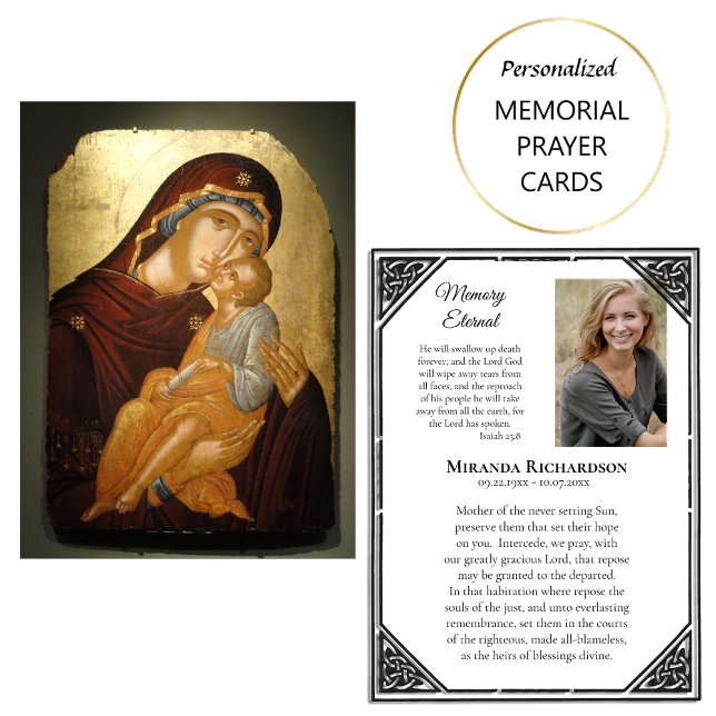 Carte De Placement Memory Eternal Orthodox Funeral Prayer Card        (Créateur téléchargé)