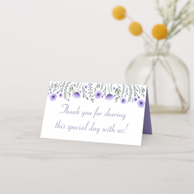 Carte De Placement Merci Mariage de la carte Purple Place (Devant)