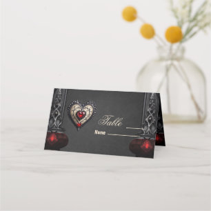Carte De Placement Merveilleux coeur gothique généreux.