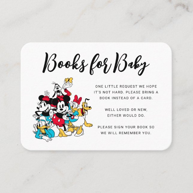 Carte De Placement Mickey et ses amis | Livres pour Baby Insert Card (Devant)