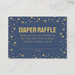 Carte De Placement Mickey Mouse Gold Confetti Diaper Raffin Insertion