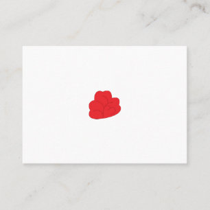 Carte De Placement Milano Red, Rose Madder Coeur Design