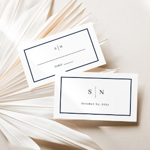 Carte De Placement Minimal et chic   Plat blanc et Mariage de la mari