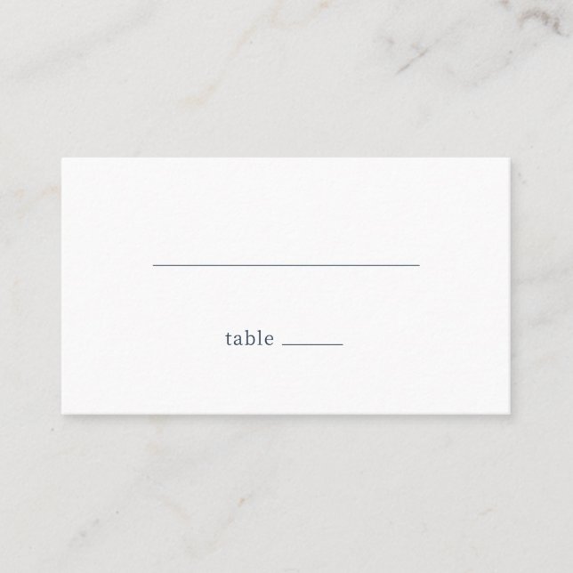 Carte De Placement Minimalist Black Horizontal Line (Devant)