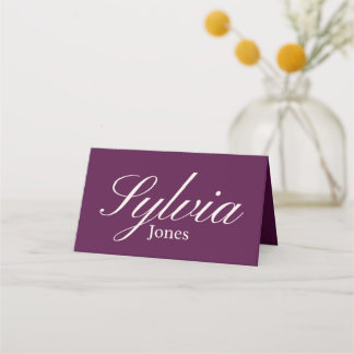 Carte De Placement Minimalist Wedding folded table escort card