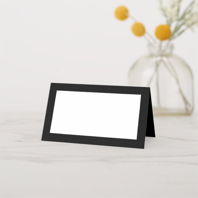 Carte De Placement Minimaliste moderne noir et blanc (Devant)