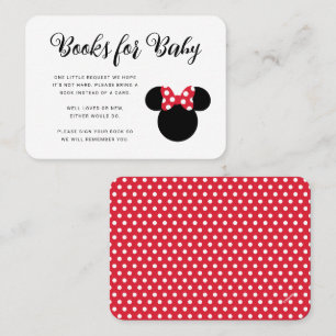 Carte De Placement Minnie Mouse   Baby shower à points polka rouge et