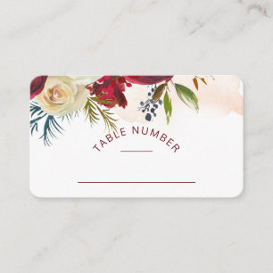 Carte De Placement Mistletoe Manor Chic Siège Mariage Numéro de table