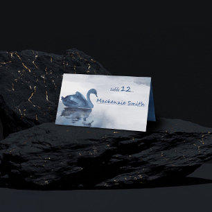 Carte De Placement Misty Reflections Réception Dusty Blue Swan Lake