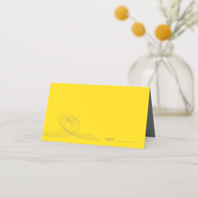 Carte De Placement Mod Loopy Coeur Abstrait Love Lines Mariage (Devant)