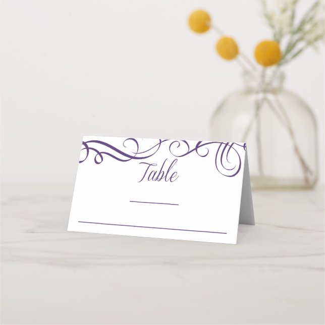 Carte De Placement Modèle de la carte Place Swirls (Devant)