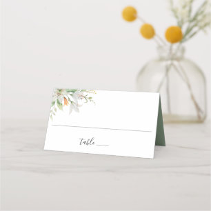 Carte De Placement Moderne Botanique Floral Mariage