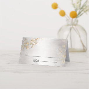 Carte De Placement Moderne Luxe Gold Flecks Gris Mist Mariage