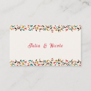 Carte De Placement Moderne Romantique Élégant Mariage de couronne flo