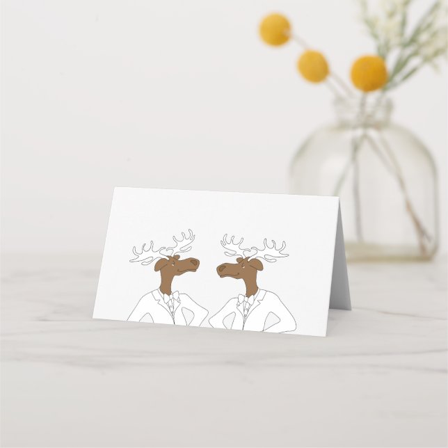 Carte De Placement Moose, 2 Bucks Place Card (Devant)