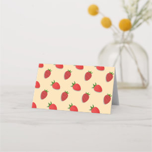 Carte De Placement Motif de fraises pour les fruits à l'été bonnes vi