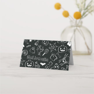 Carte De Placement Motif d'Halloween