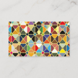 Carte De Placement Multicolore geometric patterns with octagon shapes