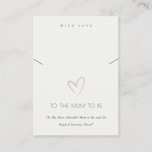 CARTE DE PLACEMENT MUM DE COEUR BLANC À LACE À CADEAU (Devant)