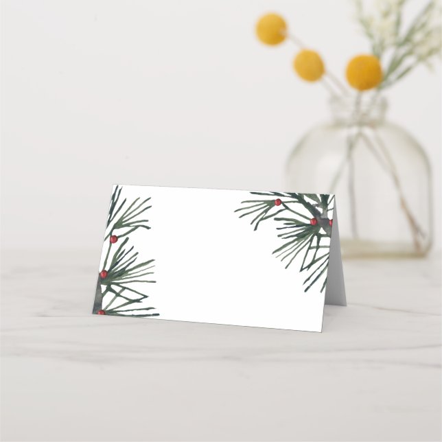 Carte De Placement noël hiver pins fêtes (Devant)