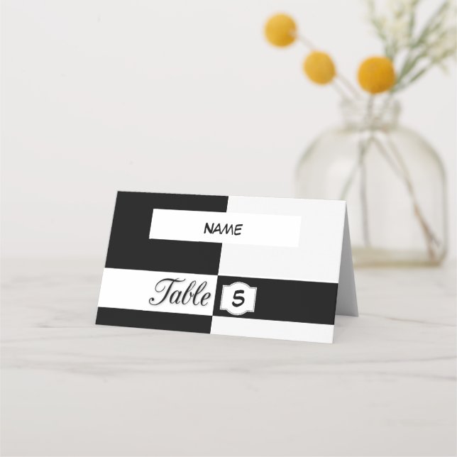 Carte De Placement Noir blanc (Devant)