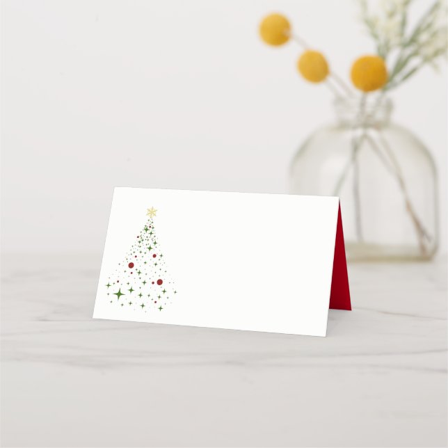 Carte De Placement Nom Carte Place-Christmas Tree Carte Place (Devant)