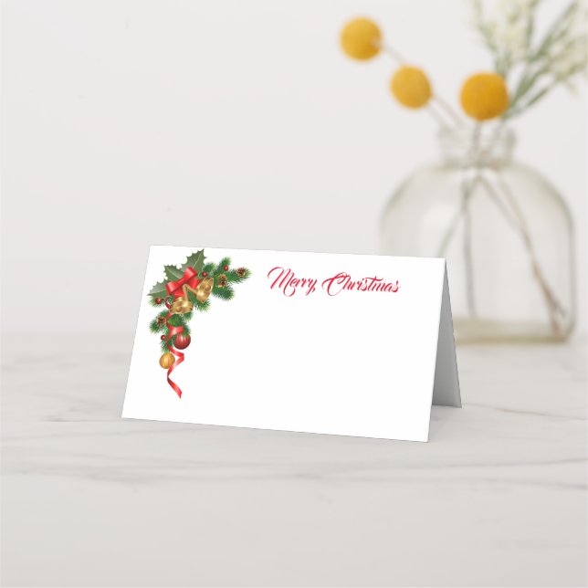 Carte De Placement Nom de la fête de Noël Carte Place (Devant)