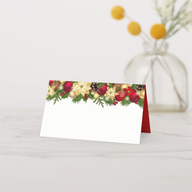 Carte De Placement Nom de la fête de Noël Carte Place (Devant)