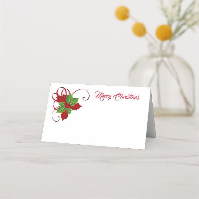 Carte De Placement Nom de la fête de Noël Carte Place (Devant)