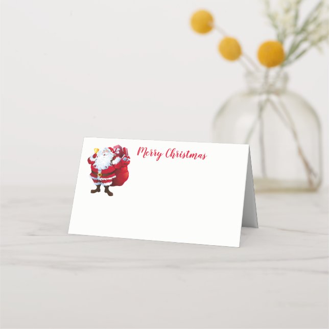 Carte De Placement Nom de la fête de Noël Carte Place (Devant)